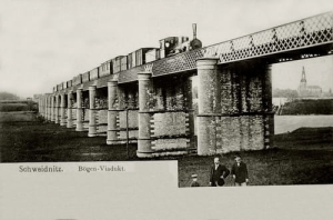 Świdnica Wiadukt kolejowy - Reprodukcja 1919