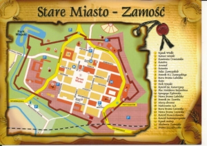 Zamość stare miasto mapka - 024950