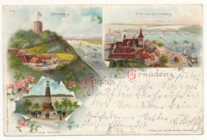 Grudziądz widokowa litografia - 035361
