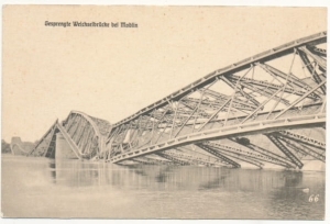 Modlin zniszczony most  - 036801