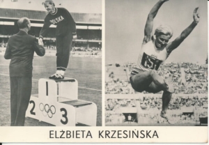 Elżbieta Krzesińska pocztówka sportowa - 036971