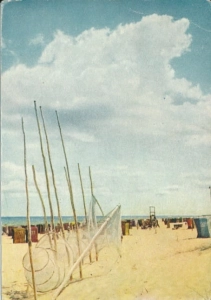 Jurata plaża sieci rybackie - 041675