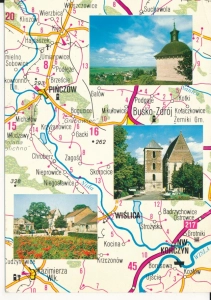 Pińczów Wiślica mapka widokowa - 046235