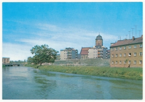 Żagań panorama nad rzeką Bóbr - 049726