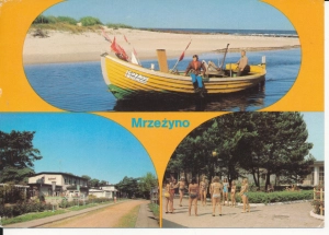 Mrzeżyno widokowa łódź rybacka  - 055461