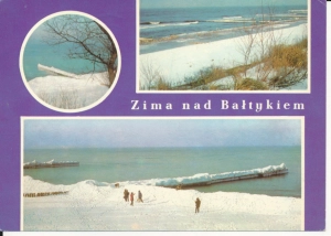 Bałtyk plaża zimą widokowa - 055729