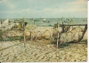 Bałtyk morze plaża sieci rybackie - 056474