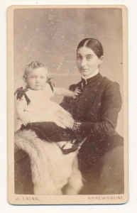 CDV kobieta z dzieckiem fotografia wizytowa - 25489