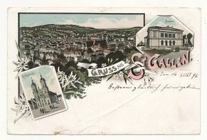 St. Gallen Litografia widokowa - 057149