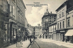 Cieszyn widok na wieżę - Reprodukcja 6174