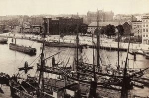 Szczecin Port,Poczta i Ratusz - Reprodukcja 6333