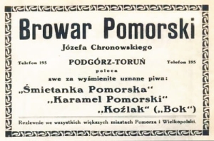 Toruń Podgórz Reklama Browar - Reprodukcja 083