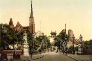 Wrocław Most Katedra 1890r-Reprodukcja 4428