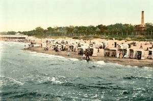Kołobrzeg plaża 1890r - Reprodukcja 4373