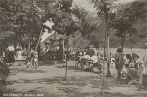 Zaleszczyki Cienista plaża -Reprodukcja 10904