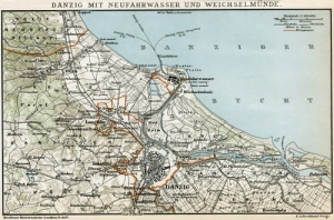 Gdańsk mapka - Reprodukcja 13528