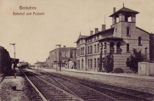 Zbąszyń Dworzec i poczta - Reprodukcja 19894