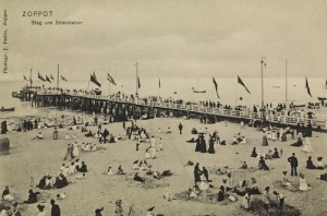 Sopot molo plaża - Reprodukcja 4215