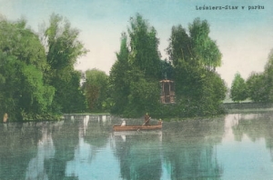 Leśmierz  Staw w parku - Reprodukcja 23133