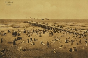 Sopot plaża molo - Reprodukcja 4219
