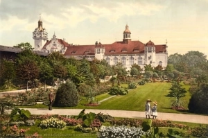 Kołobrzeg Ogród różany 1890r - Reprodukcja 4376