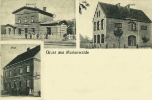 Bierzwnik Dworzec,poczta - Reprodukcja 27133