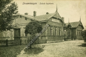 Strzemieszyce Szkoła kolejowa - Reprodukcja 3811