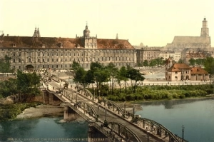 Wrocław Uniwersytet most 1890r-Reprodukcja 4426
