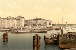 Szczecin port statki 1890r-Reprodukcja 4387
