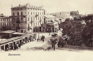 Sosnowiec Bahnhof platz - Reprodukcja 15382