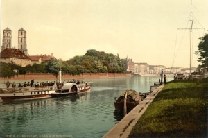 Wrocław Ostrów Tumski Odra 1890r-Reprodukcja 4435