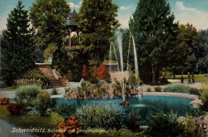 Świdnica Park fontanna - Reprodukcja 1903
