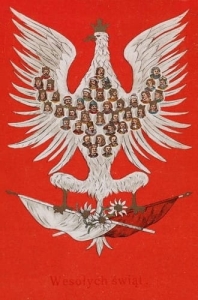 Orzeł Biały wesołych świąt - Reprodukcja 5259