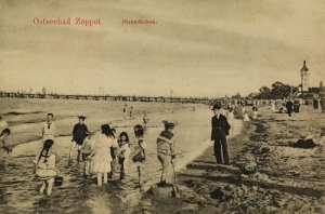 Sopot molo plaża - Reprodukcja 4199