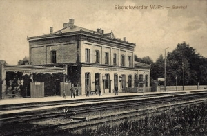 Biskupiec Pom. stacja kolejowa - Reprodukcja 1136